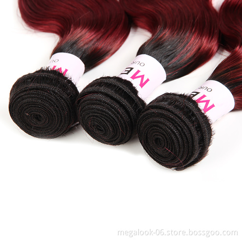 Ombre Body Wave Products Virgin Brazilian Hair/Peruvian Hair/Indian Hair Wholesale Malaysian Virgin Hair